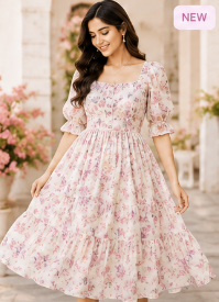 Elegant women’s fashion clothing and accessories in a stylish boutique setting